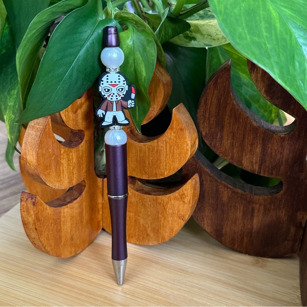 🎃 Spooky Halloween Silicone Pen | Handmade Beaded Pen | Fall Writing Accessory 👻